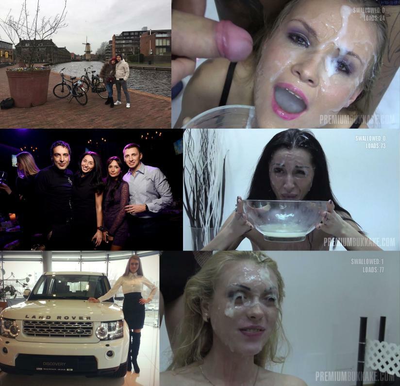 Filthy Euro Bukkake Whores Drowning in Cum — 16